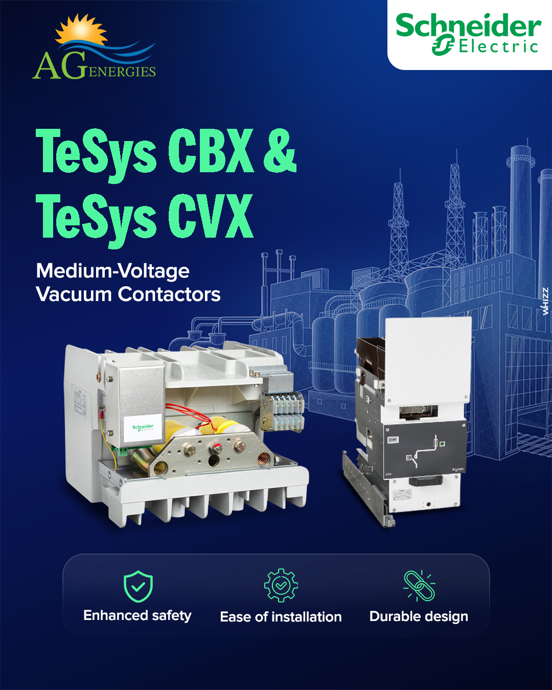 TeSys CBX & TeSys CVX Medium-Voltage Vacuum Contactors