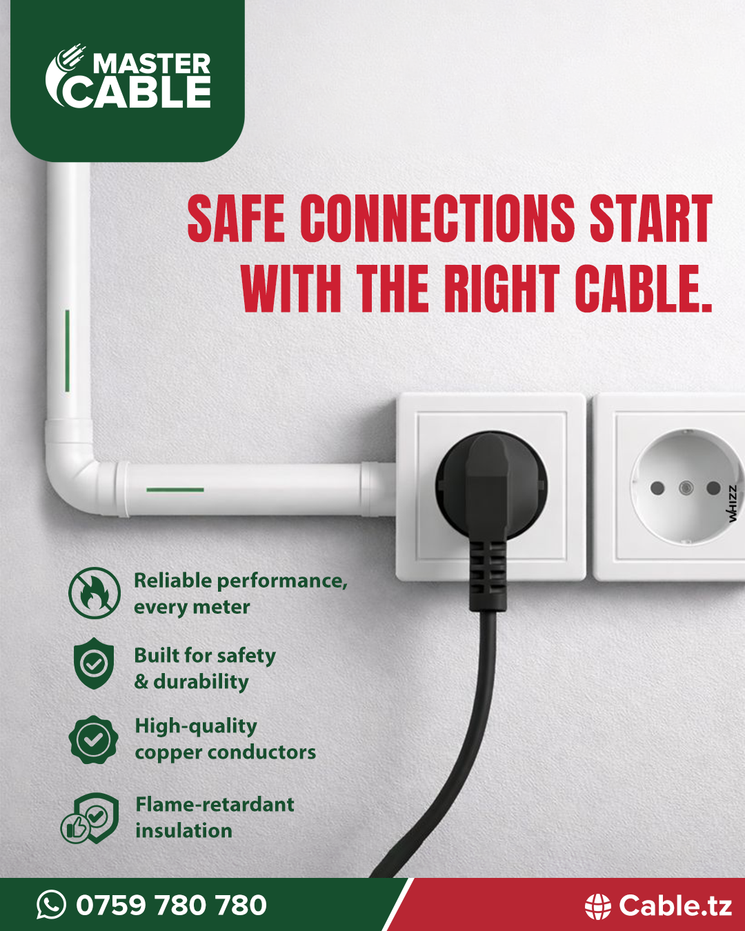 Safe connections with the right cable