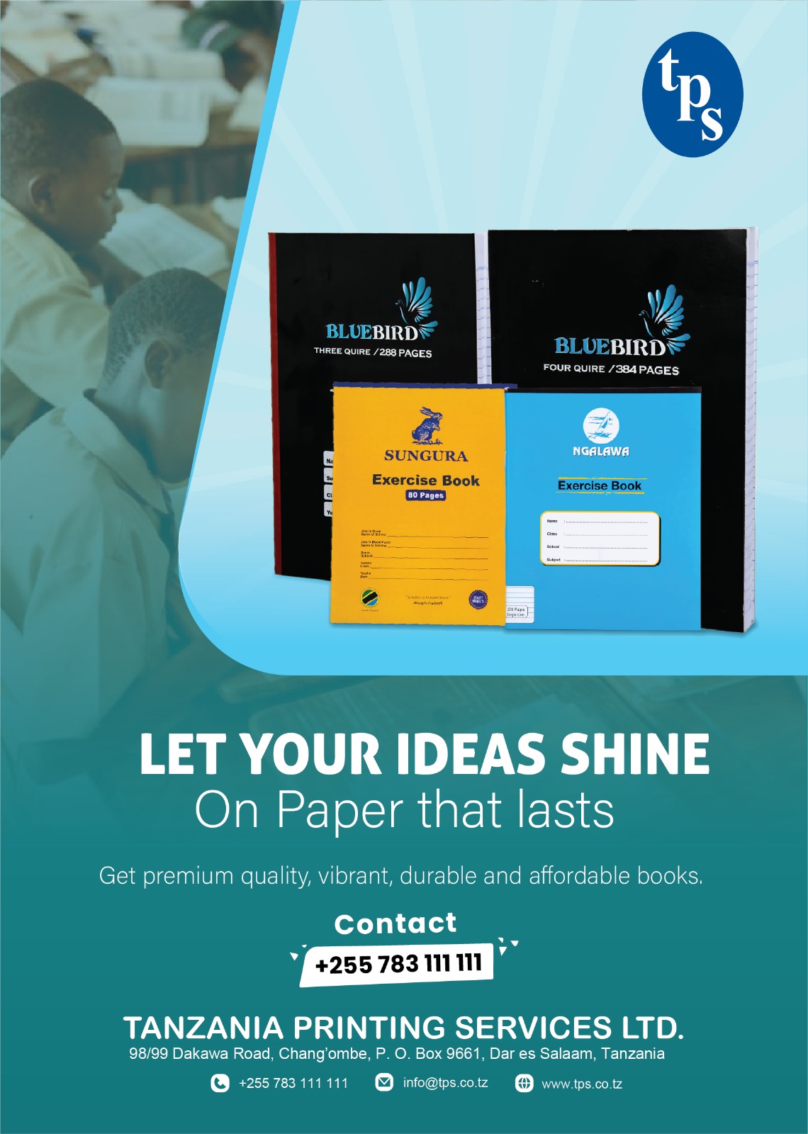 Premium quality exercise books