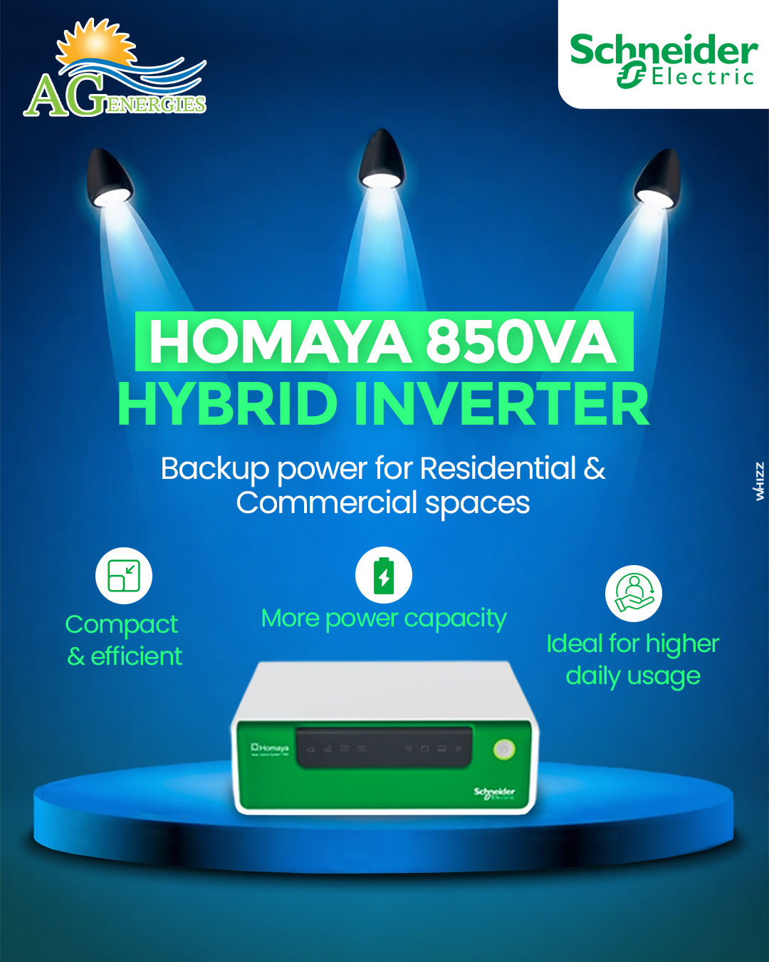 Power your space with a reliable Schneider Homaya 850VA 