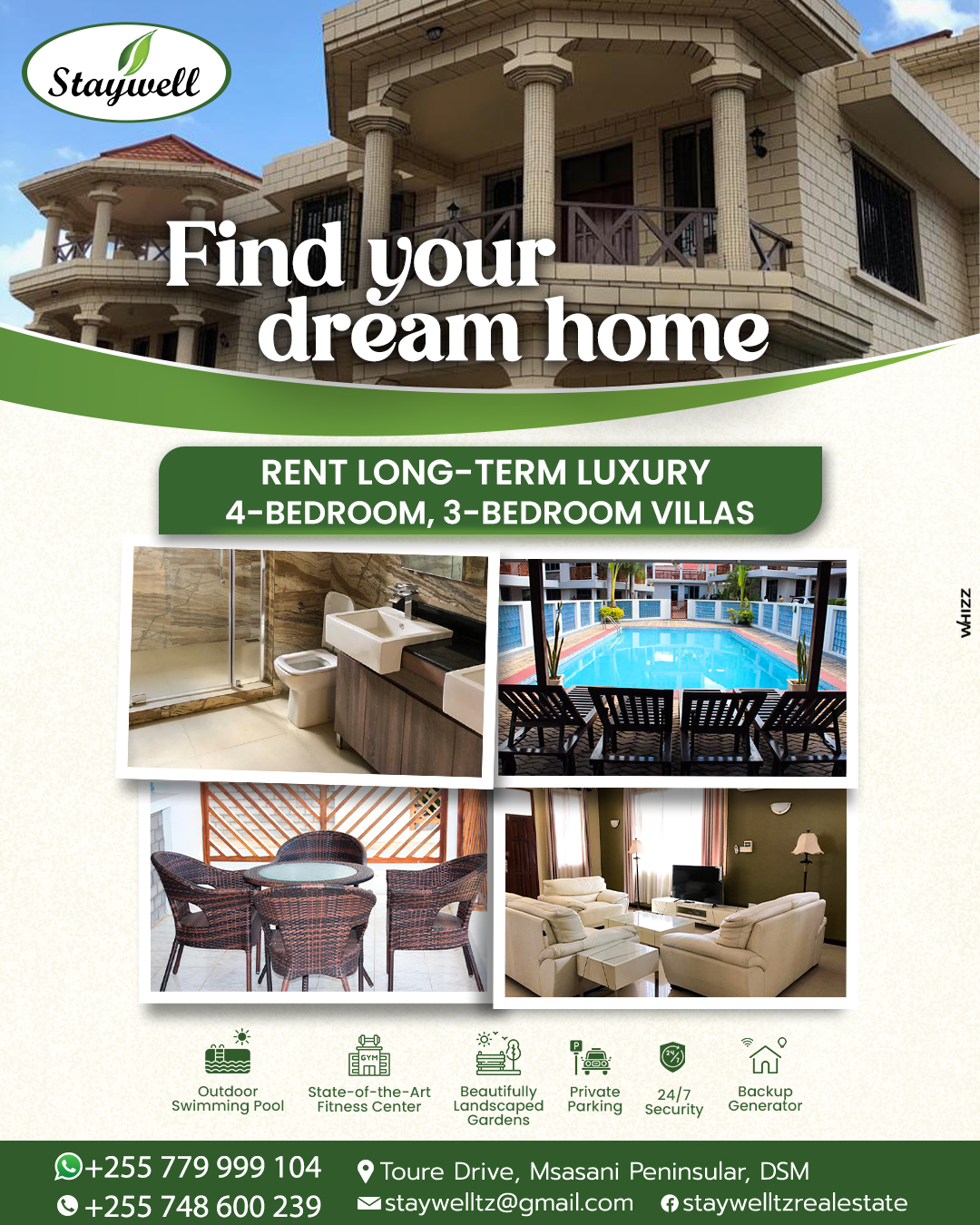 Villas for rent in Msasani