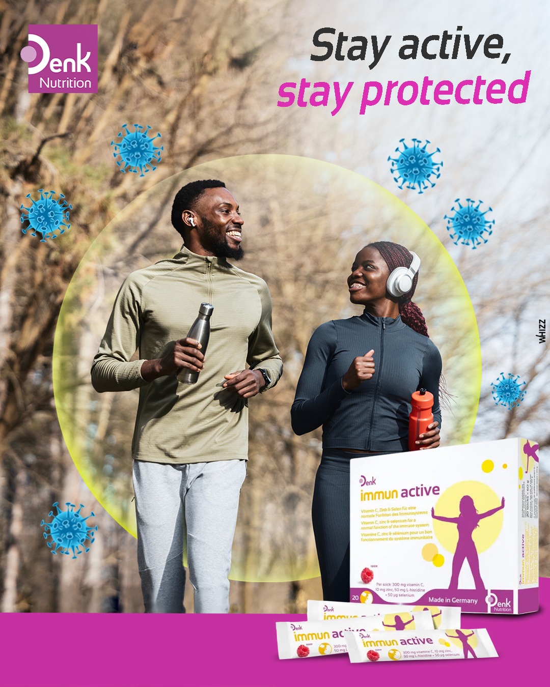 Immun active Denk provides a combination of vitamins and minerals