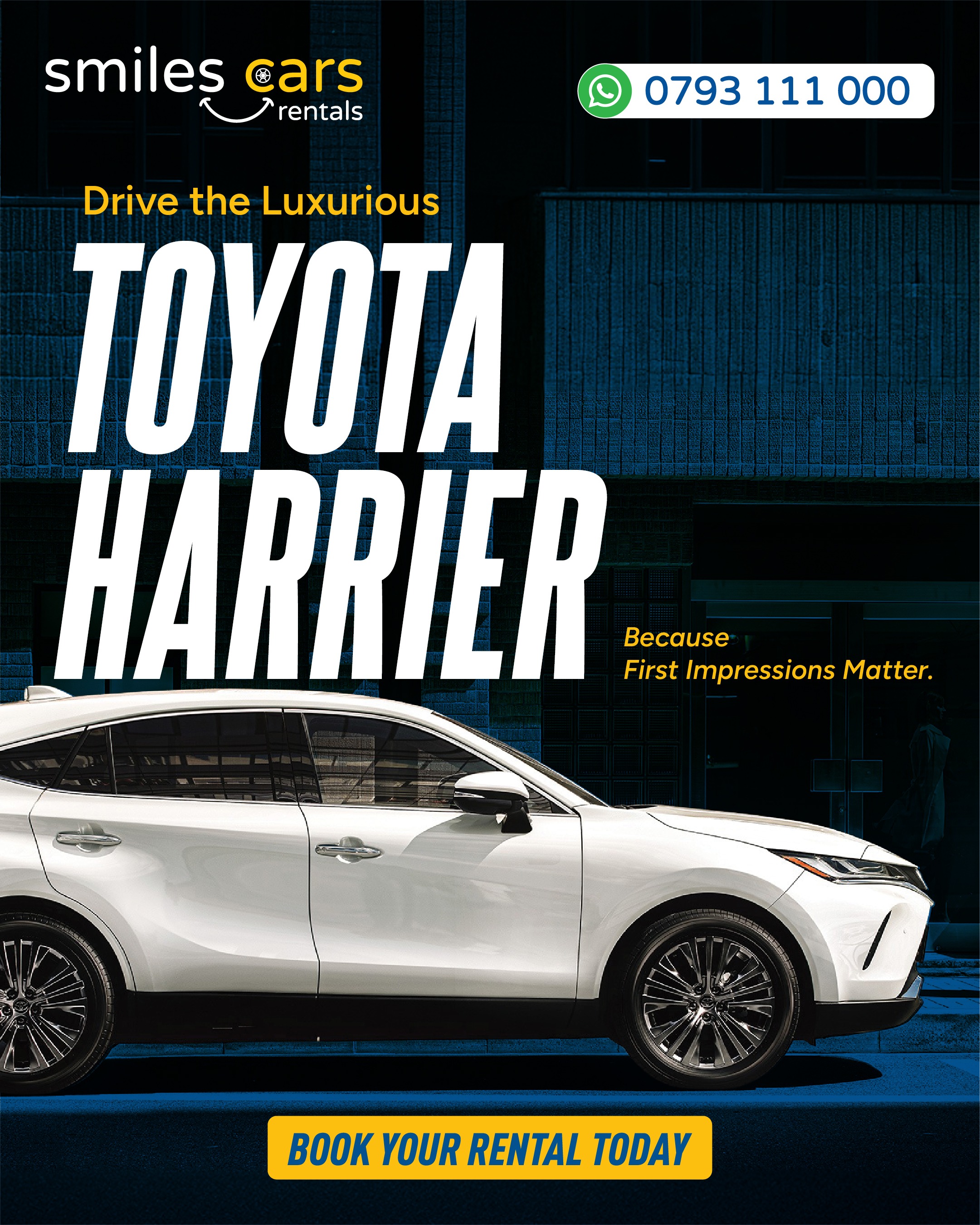 Rent the luxurious Toyota Harrier