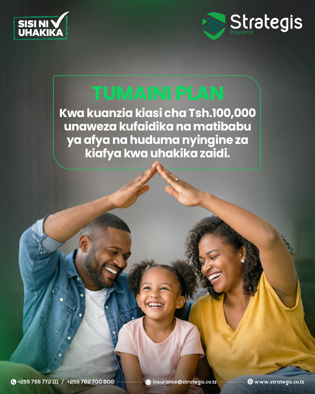 Tabasamu la familia yako ndiyo kipaumbele chetu.