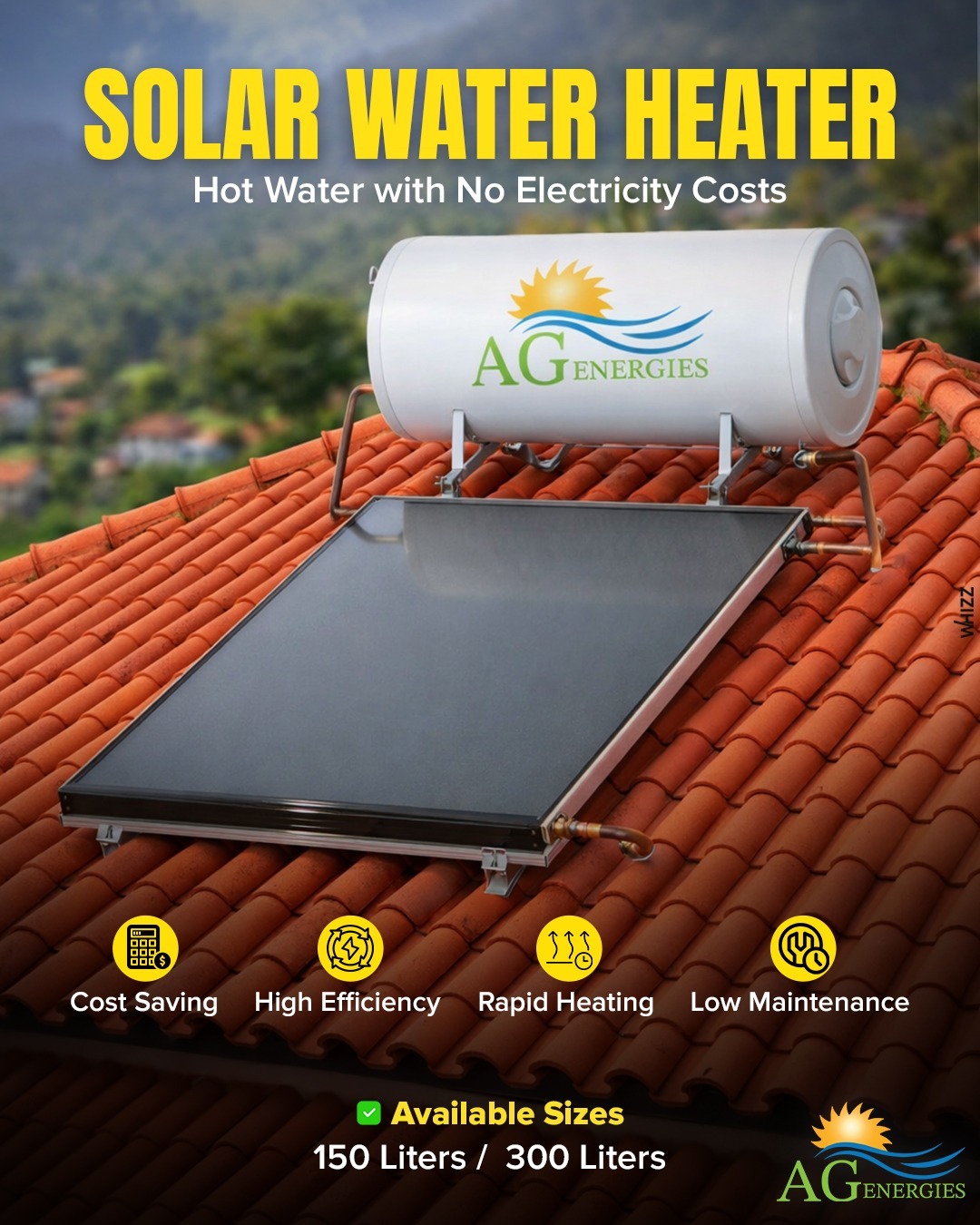 Hot water with zero electricity costs