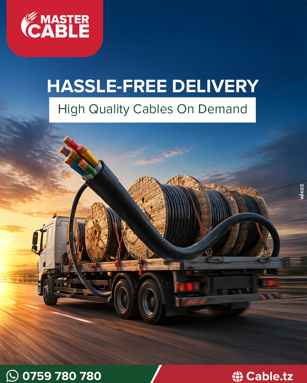 Cable delivery across Dar es Salaam 