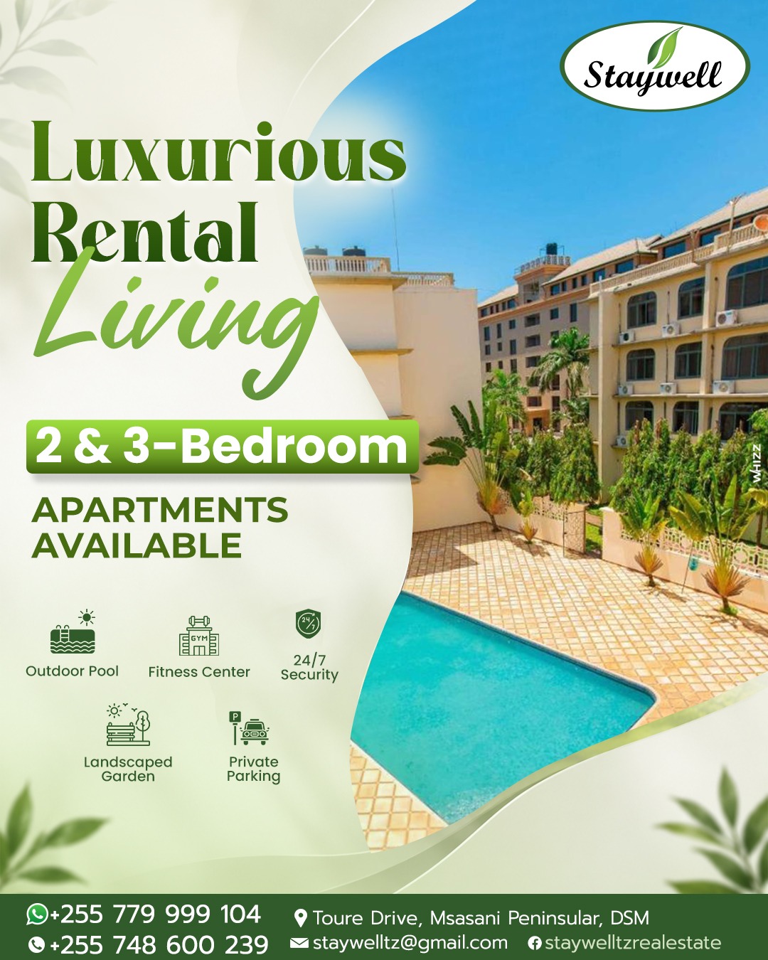 2 & 3-bedroom apartments now available