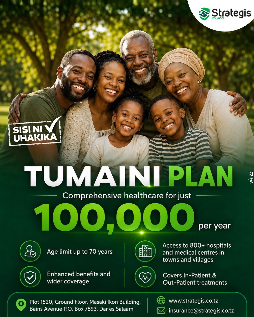 Tumaini Plan - just TZS 100,000/year