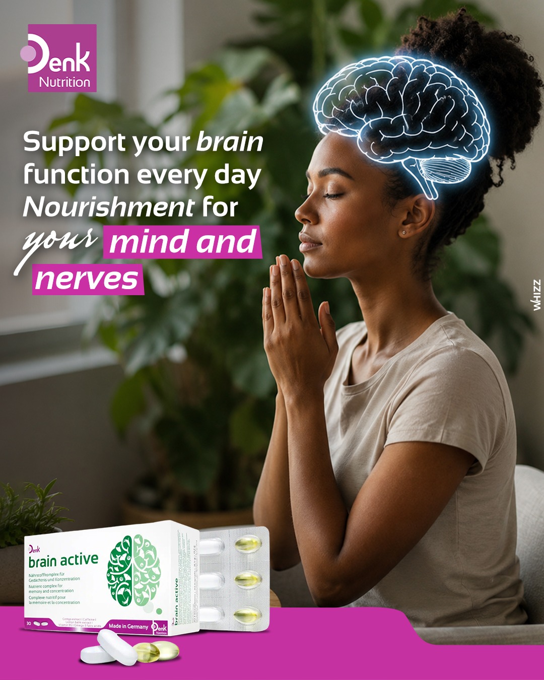 Brain active Denk combines carefully selected nutrients