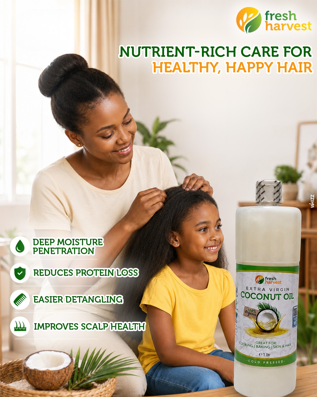 Root-to-tip care with Coconut Oil
