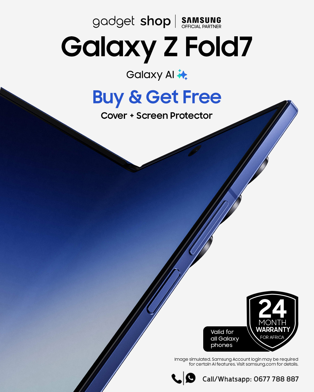 Samsung Galaxy Z Fold 7 – FREE Cover & Screen Protector!