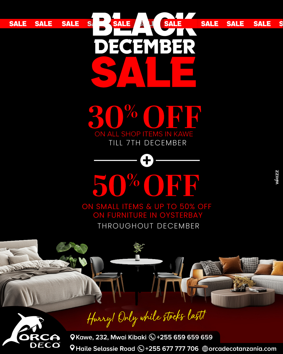 Orca Deco's Black December Sale is now on!