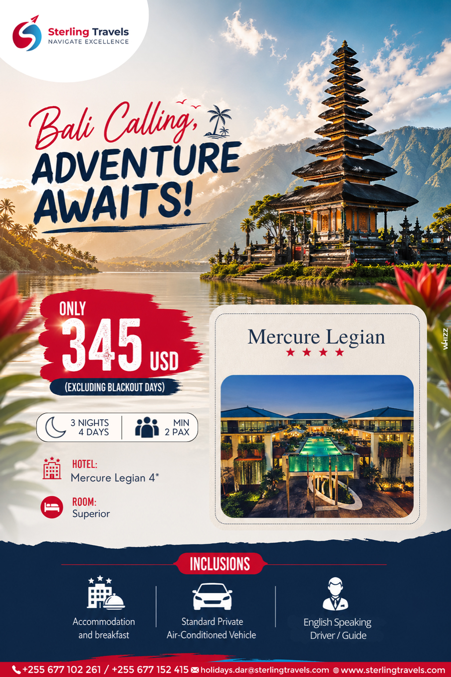 3 Nights in Bali for only $345