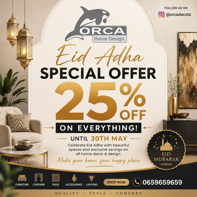 Eid-al-Adha offers - 25% off everything!